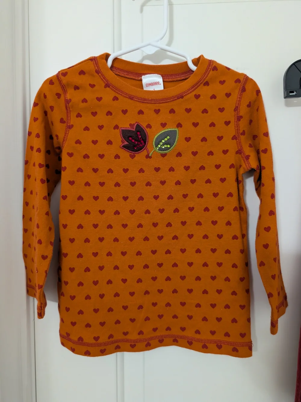 Vintage 2006 Gymboree Harvest Leaves 2pc Velour Pants Top Set Girls 4